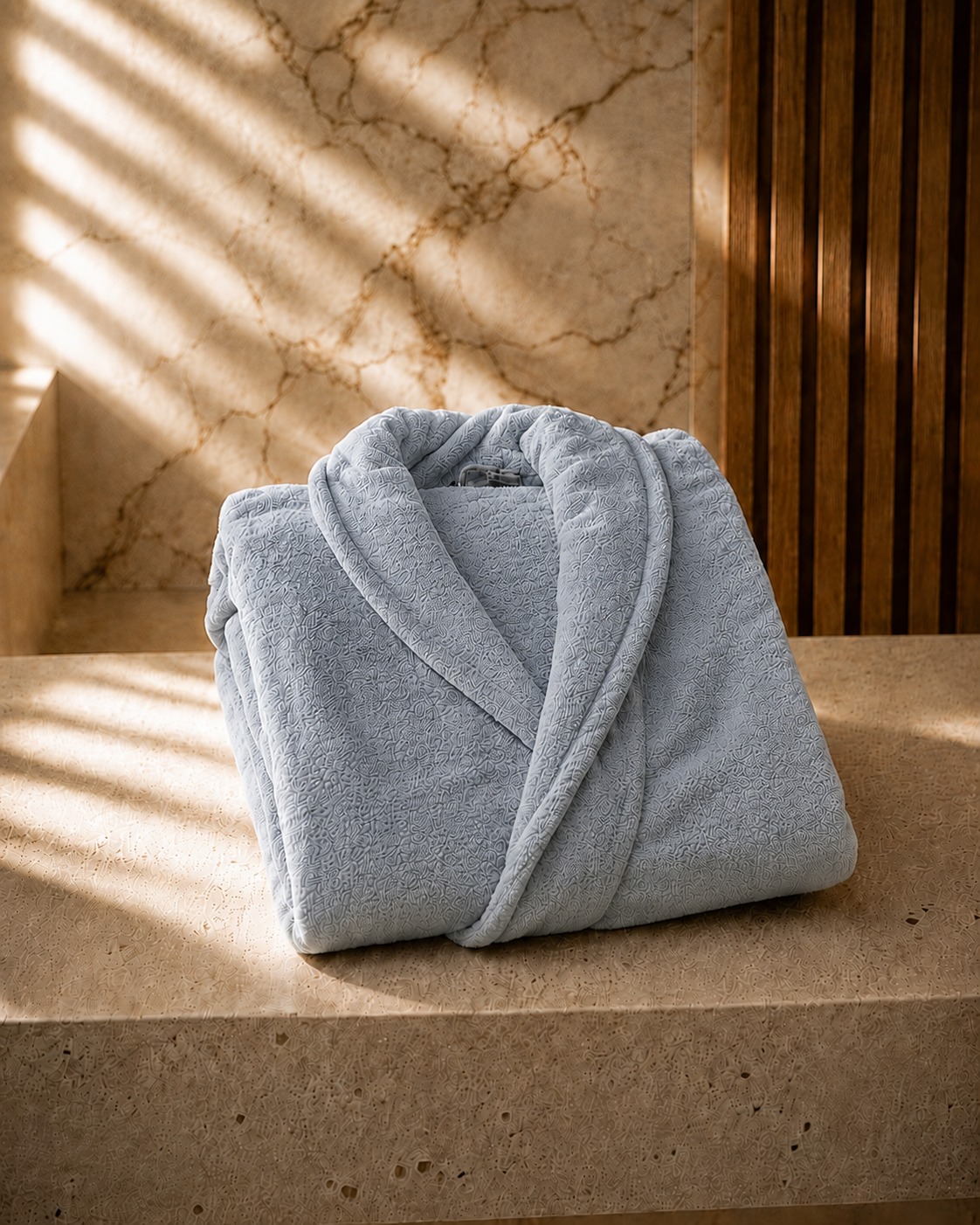 Powder Blue Bathrobe
