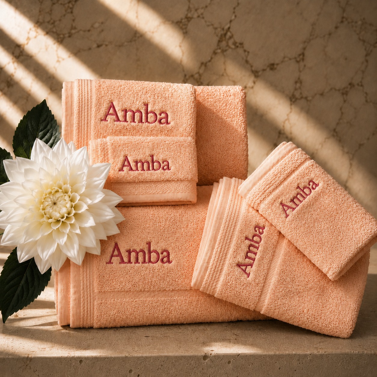 Peach Monogram Set